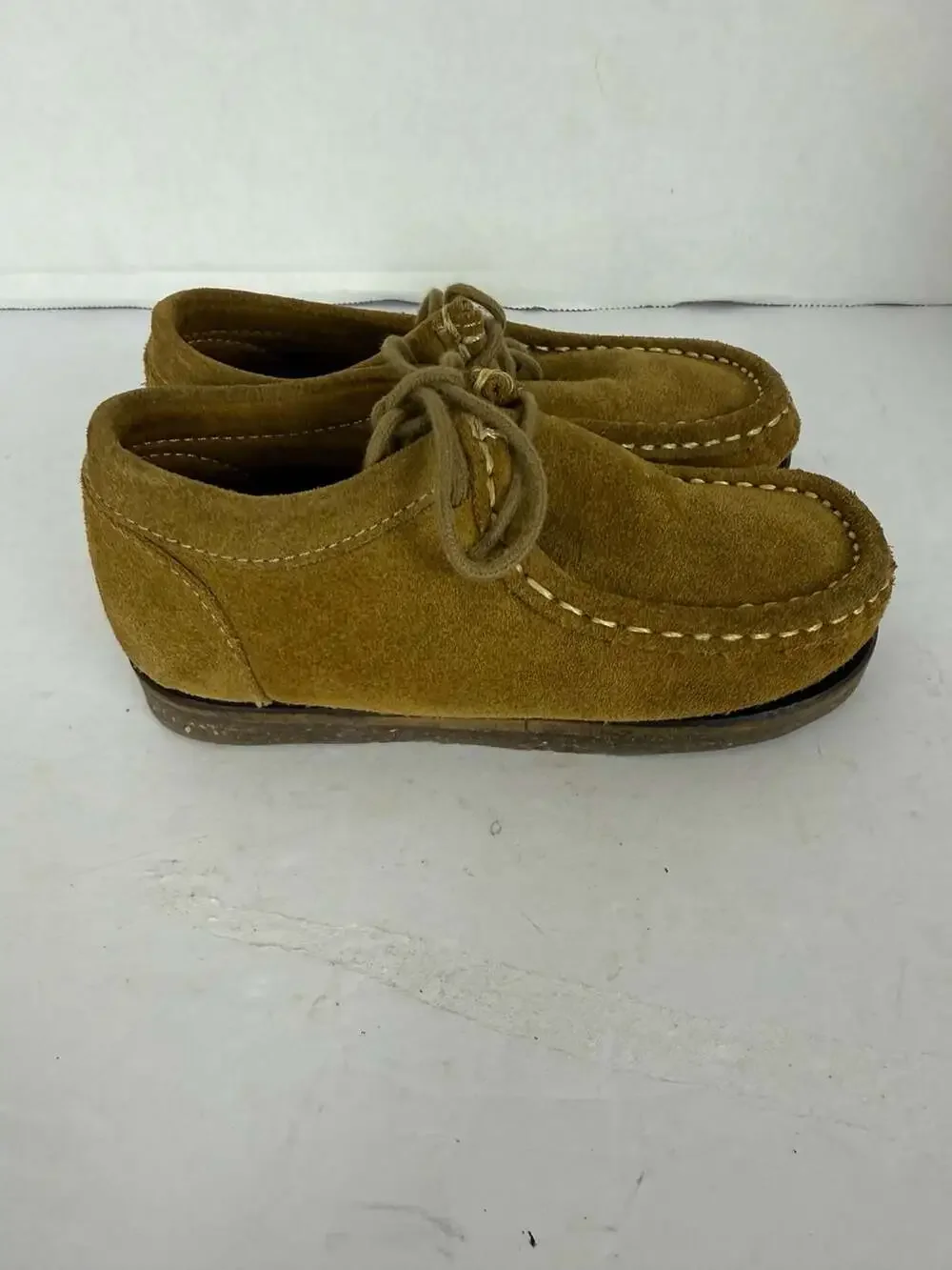 Zara Kids Brown Suede Moccasin Wallabee Style Shoes Size 28